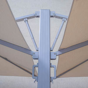 Mia Custom Restaurant Sombrillas cuadradas para jardín Doble dosel A prueba de viento <span class=keywords><strong>Patio</strong></span> Paraguas Piscina Mercado Paraguas voladizo al aire libre - Product Image 3