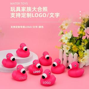 Flamingo rosso Pvc Mini anatre all'ingrosso di gomma su misura anatre di natale gomma anatra alla rinfusa regali - Product Image 2