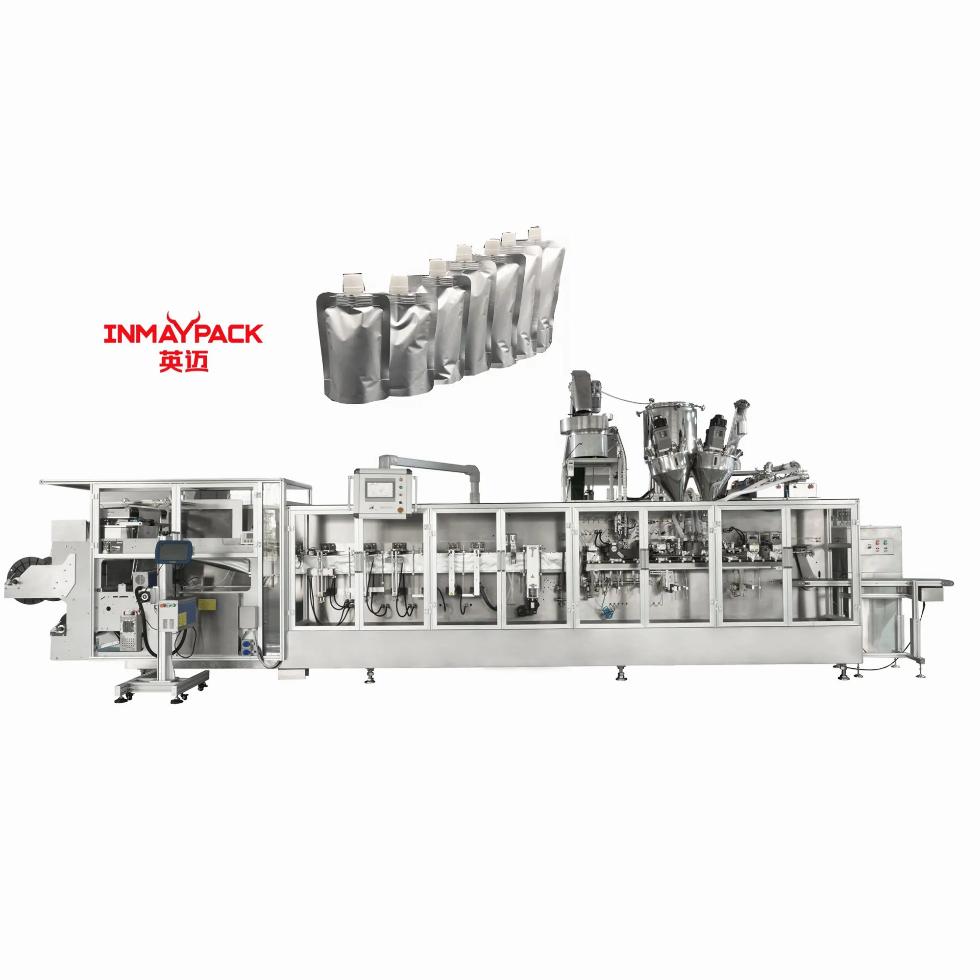 Machine d'emballage de sacs liquides, min, bec de détergent, sac à fermeture éclair