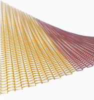 Malla de alambre de acero inoxidable flexible con acabado en cobre, tejido liso, para cortinas, pantalla metálica ornamental, flexible
