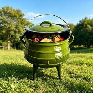 Casserole en fonte émaillée à trois pieds inspirée de l'Amérique du Sud pour le camping et la <span class=keywords><strong>cuisine</strong></span> - Product Image 3
