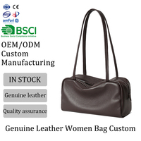 Sac à main de luxe en cuir véritable pour femmes, sac fourre-tout de mode haut de gamme, sac à main bowling pour dames, fournisseur de sacs à main personnalisés avec étiquette privée