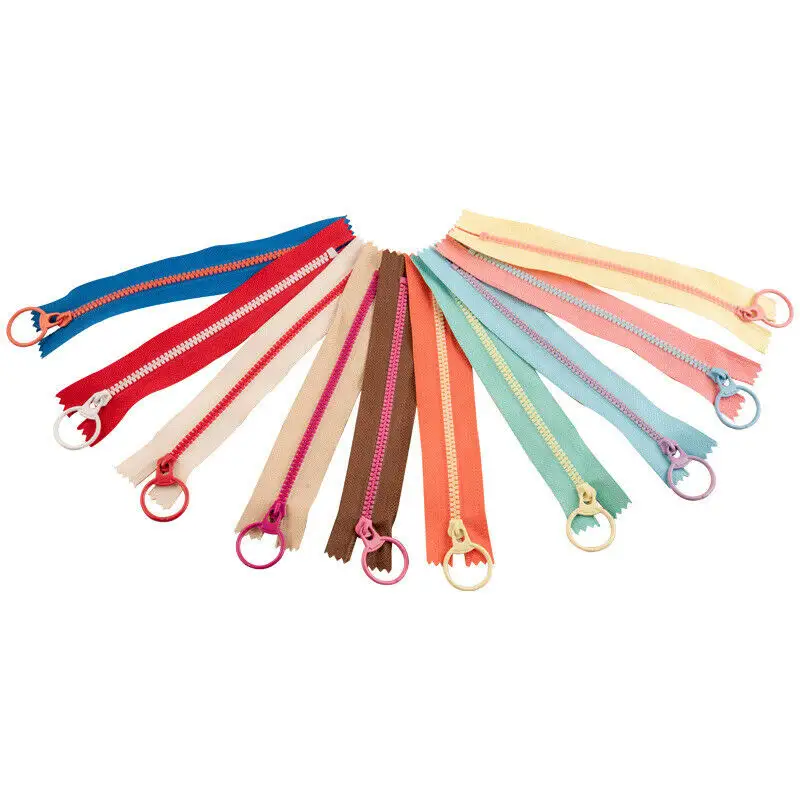 Resin Zippers Lifting Ring Quoit Zipper DIY Handmade Accessory Sewing Craft Bag Garment Material Zippers