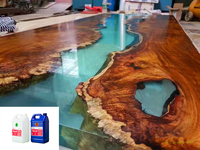 Résine époxy transparente liquide, verre liquide, Resina Expoxi, résine époxy pour coulée profonde, pour tables en bois et en bois de rivière