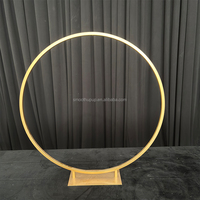 Support de fleurs multifonctionnel en cristal doré pour centre de table de mariage