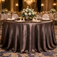 Nappe élégante en jacquard, tissu imperméable, housse de table ronde, vente en gros pour mariage, fête, restaurant, usage domestique