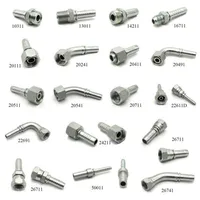 Gewalzter Kohlenstoffstahl-Adapter für Hydraulik-Gummischlauch-Schnellkupplung Metrische Amerikanische Anschlüsse (NPT JIC SAE BSP METRISCH ORFS)