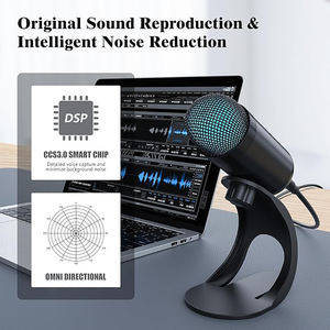 Micrófono USB Personalizable para Podcast, PC, Computadora, Micrófono de Condensador para Juegos, Videos de <span class=keywords><strong>YouTube</strong></span>, Soporte Ajustable, Micrófono de Estudio - Product Image 3