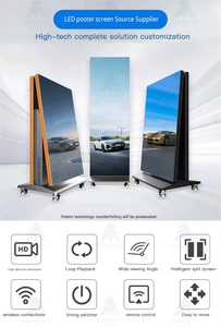 Écran d'affichage LED pliable mobile P1.53 pour publicité intérieure 640x1920mm Vidéo LED avec SDK pour magasin de détail et ascenseur - Product Image 2