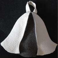 Design moderne Chapeau de sauna 100% laine Équipement essentiel de hammam sec et humide pour salles de sauna et accessoires de piscines