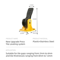 Système de nivellement de carreaux réutilisable, type presse, niveleur de carreaux 1,5 mm, outils d'installation de revêtements de sol pour la construction