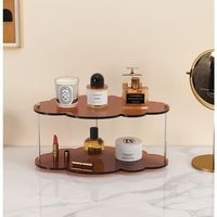 Organisateur de bureau en acrylique détachable Creative Cloud Design avec 3 étagères pour la présentation de parfums, d'aromathérapie et de maquillage