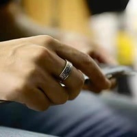 Bague tendance en gros avec pièce de 2 francs, motif étoile d'Edelweiss, bague modifiée unisexe pour couple, style personnalisé, vente chaude