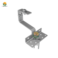 Crochet de toit solaire réglable pour systèmes de montage photovoltaïque, support de toit en tuiles solaires, fourniture directe d'usine