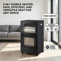 Chauffage Radiant Gaz-Électrique 3-en-1 Mobile sur Roues avec Allumage Piézoélectrique ODS pour Maison, Garage, Usine – Vente en Gros à Bas Coût