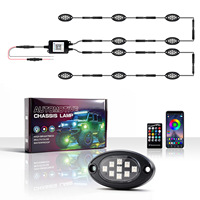 Nouvelles Lumières LED RGB 10-en-1 pour Châssis de Voiture, Synchronisation Musicale, Étanche, Contrôle par APP, Éclairage Ambiant Automatique pour Sous-Châssis