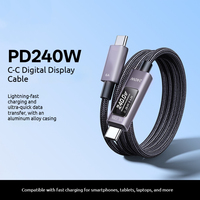 Câble de charge rapide 240W avec affichage numérique intelligent, pour Huawei, Honor, Xiaomi, Vivo, Oppo et OnePlus