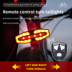 Clignotants de vélo rechargeables par USB, télécommande sans fil, feu arrière de vélo étanche - Product Image 3