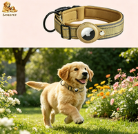 Colliers personnalisés en cuir PU pour chats et chiens, anti-perte, réfléchissants, réglables, écologiques, avec emplacement pour localisateur