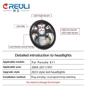 Faros LED CREULI para Auto <span class=keywords><strong>2023</strong></span>, Estilo Matrix 992, <span class=keywords><strong>Precio</strong></span> de Fábrica para <span class=keywords><strong>Porsche</strong></span> <span class=keywords><strong>911</strong></span> 997.1 997.2 2004-2011, Plug and Play - Product Image 4