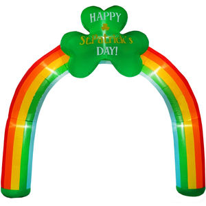 Arco Iris Inflable Gigante de 8 Pies con Luces LED Impermeables para Decoración del Día de San Patricio, Decoración para Jardín y Patio, Decoración para Fiestas - Product Image 1