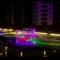 Fontaine sous-marine LED de luxe personnalisée en acier inoxydable, design moderne pour piscine extérieure commerciale, spectacle aquatique musical dansant