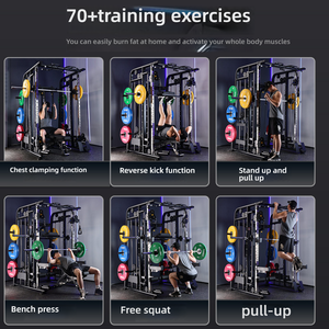 Système de poulies métalliques tout-en-un, équipement de gym commercial, entraîneur multifonction, <span class=keywords><strong>cage</strong></span> de <span class=keywords><strong>musculation</strong></span>, rack à squats, exercices pour triceps, pour usage domestique - Product Image 6