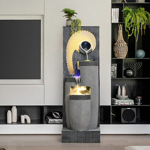 Quanfangyuan Modern Feng Shui Water Fountain Resin Indoor Decor Office Living Room Entryway Feature - Product Image 2