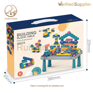 Table de construction créative pour enfants avec 88 pièces, jouet éducatif, fonction éducative précoce pour jouer - Product Image 6