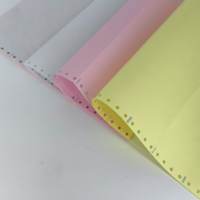 Papel Continuo Sin Carbón NCR Personalizado OEM, 241*11 Pulgadas, 2/3/4 Partes, Papel de Copia Multicolor, Impresora de Facturas para Computadora, Azul