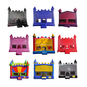 Venta al por mayor de alta calidad, Mini Casa de rebote inflable rosa para niños comerciales con tobogán húmedo y seco, gorila combinado con pancartas a la venta - Product Image 2