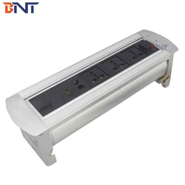 Motorized Alloy Conference Meeting Table Mounted Socket Paperless Conference System Socket