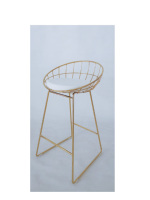Tabouret de bar moderne en métal avec siège rembourré, chaise de bar à hauteur de comptoir avec structure chromée pour la maison, la cuisine et le restaurant