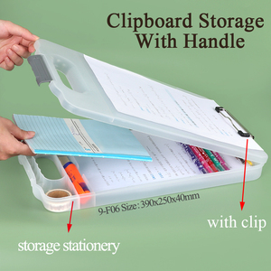 SUNSHING-Organizador de papel de plástico de gran capacidad para documentos A4, caja protectora de archivos, estuche protector de escritorio, suministros de oficina, soporte con asa - Product Image 4