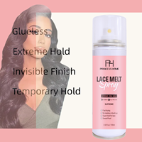 Perruque à faible quantité minimale de commande Spray de fusion de dentelle Réservoir en aérosol de marque privée Spray de maintien de dentelle 3.52oz 100ml Colle de fusion de dentelle de perruque de maintien extrême