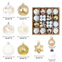 Décorations de Noël neutres les plus vendues, boules de Noël couleur champagne, ensemble de pendentifs de Noël pour mariage et fête
