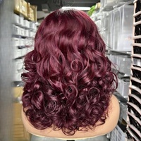 Wig Rambut Asli Manusia 100% Virgin Body Wave 13x4 HD Lace, Hitam Alami, Keriting Longgar, Double Drawn, Tanpa Lem, Model Brazilian Front