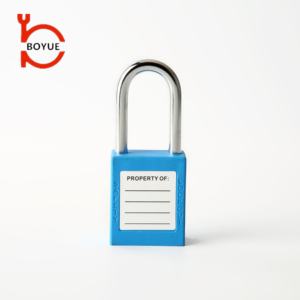 Cadenas <span class=keywords><strong>de</strong></span> sécurité industriel Loto Loto 38 mm avec anse rouge en acier inoxydable et corps en nylon, certifié CE, à clé maîtresse, garantie 1 an - Product Image 2