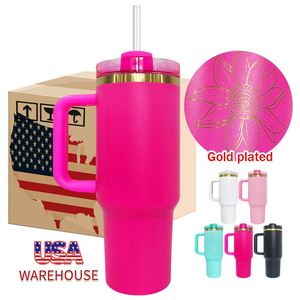 Vaso Personalizado con Logotipo H2.0, Recubrimiento en Polvo, 40 oz, Holográfico, Dorado, con Asa para Grabar - Product Image 3