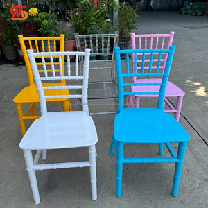 เก้าอี้เด็กเก้าอี้เรซิ่นสีสันเรียบเก้าอี้ chiavari ซ้อนได้สำหรับงานแต่งงานในร่มและกิจกรรมกลางแจ้ง - Product Image 4