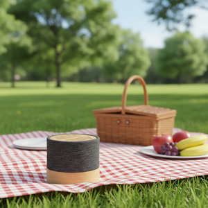 Reproductor de Música Inalámbrico Recargable de 3W, Pequeño, de Tela de Bambú, con Logotipo Personalizado, Regalo Promocional, Altavoz Bluetooth Portátil - Product Image 2