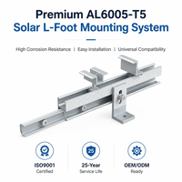 Support de fixation universel en L pour panneaux solaires, en alliage d'aluminium, pour toiture métallique trapézoïdale, usage commercial, prix usine OEM