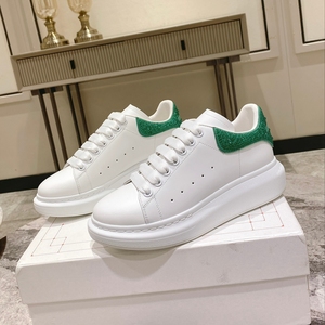 Chaussures de sport décontractées identiques pour hommes et femmes, style designer, en cuir véritable, à semelle plate, baskets blanches - Product Image 6
