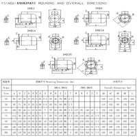 Moteurs à induction AC 220V/380V 2800 tr/min 180W YS6312 Boîtier en aluminium Moteurs à induction asynchrones triphasés AC