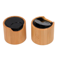 Capuchon de couverture en bambou de haute qualité 18/410, bouchon à visser pour flacon cosmétique