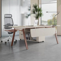 Nuova Scrivania da Ufficio a L in MDF, Scrivania Modulare in Legno per Manager, Postazione di Lavoro per Ufficio Domestico