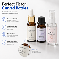Etiquetas Personalizadas para Botellas Pequeñas, Resistentes al Agua y al Aceite, Adhesivo Fuerte, Impresas para Envases de Vidrio de Cosméticos y Cuidado de la Piel