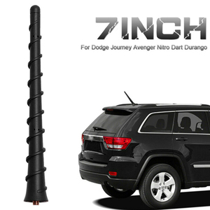 Antenne de voiture noire brillante 7 pouces en caoutchouc pour signal radio pour Dodge Journey <span class=keywords><strong>Avenger</strong></span> <span class=keywords><strong>Jeep</strong></span> Cherokee Liberty - Product Image 2