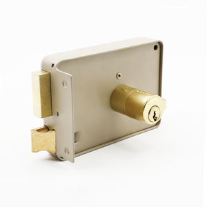 डबल रिमैक डेडलॉक सुरक्षा दरवाजा लॉक सतह घुड़सवार डेडबॉल्ट मेटल गेट नाइट रिम लैच लॉक - Product Image 6