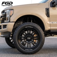 Jantes de camion polies FGD 22x12 22x14 24x12 24x14 26x16 avec capuchons flottants personnalisés forgés 4x4 tout-terrain 8x170 8x180 8x6.5 6x5.5